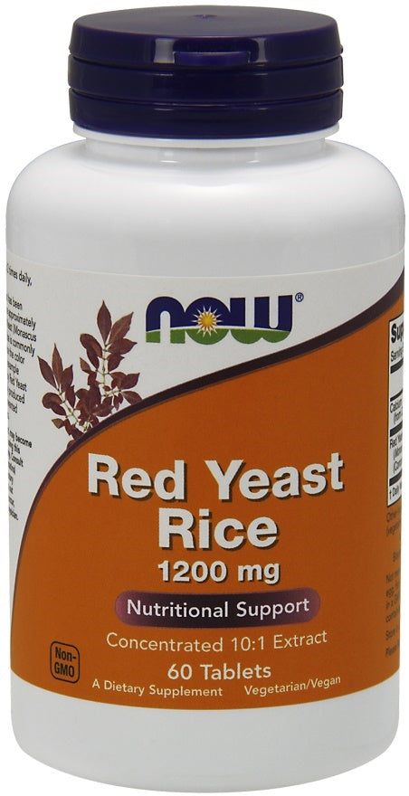 NOW Foods Red Yeast Rice (Punase pärmi riisi) kontsentreeritud 10:1 ekstrakt, 1200 mg – 60 tabletti