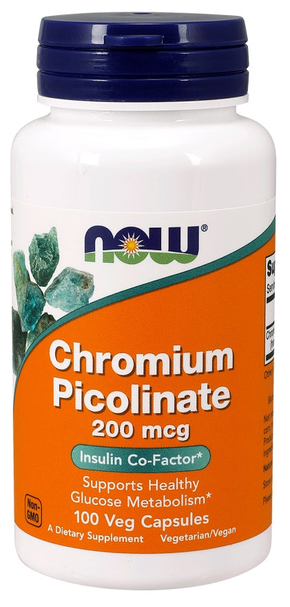NOW Foods kroompikolinaat, 200 mcg – 100 kapslit
