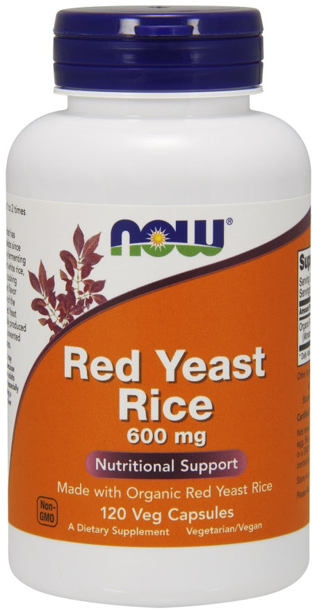 NOW Foods punase riisi pärm, 600 mg – 120 kapslit