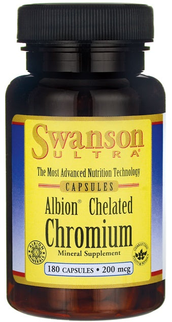 Swanson Albion kelaatitud kroom, 200 mcg – 180 kapslit