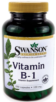 Swansoni B1-vitamiin (tiamiin), 100 mg – 250 kapslit