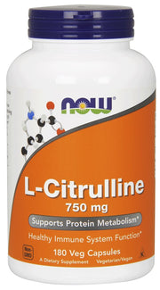 NOW Foods L-tsitrulliin, 750 mg – 180 kapslit