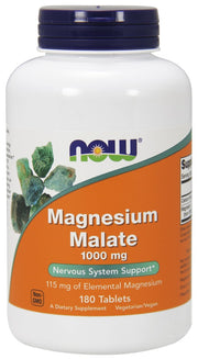NOW Foods magneesiummalaat, 1000 mg - 180 tabletti