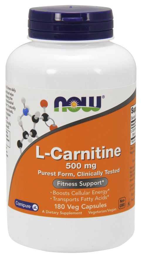 NOW Foods L-karnitiin, 500 mg - 180 kapslit