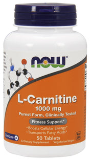 NOW Foods L-karnitiin, 1000 mg - 50 tabletti