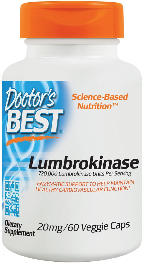 Doctor's Best lumbrokinaas, 20 mg – 60 kapslit