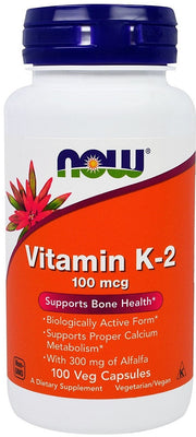 NOW Foods vitamiin K-2, 100 mcg – 100 kapslit