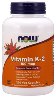 Produkto nuotrauka: NOW Foods Vitamin K-2, 100mcg - 250 kapsulių