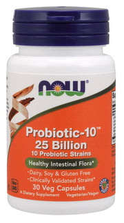 NOW Foods Probiootikum-10, 25 miljardit – 30 kapslit