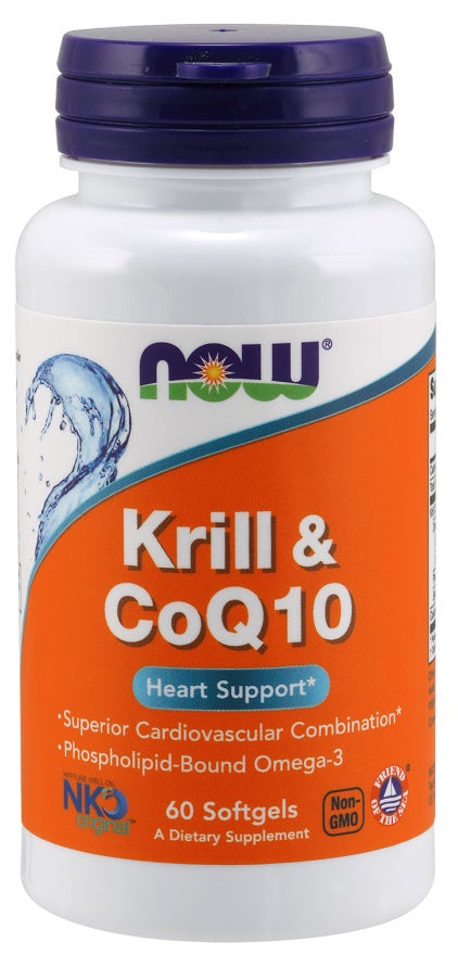 NOW Foods krill ja koensüüm Q10 – 60 kapslit