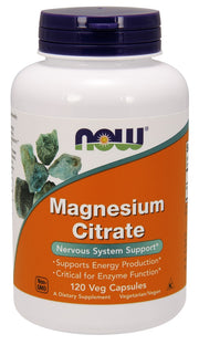 NOW Foods magneesiumtsitraat, 400 mg – 120 kapslit