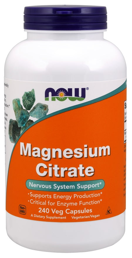 NOW Foods magneesiumtsitraat, 400 mg - 240 kapslit
