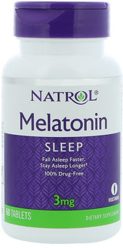 Natrol Melatoniin, 3 mg - 60 tabletti