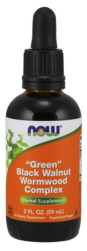 NOW Foods rohelise pähklipuu ja koirohu kompleks – 59 ml.