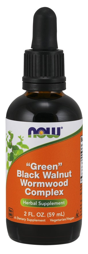 NOW Foods rohelise pähklipuu ja koirohu kompleks – 59 ml.