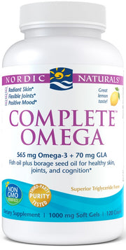 Nordic Naturals Complete Omega, 565 mg sidrunimaitseline – 120 kapslit