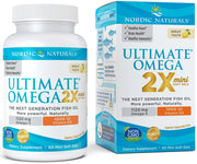 Nordic Naturals Ultimate Omega 2X Mini D3-vitamiiniga, 1120 mg sidrunimaitseline – 60 minikapslit