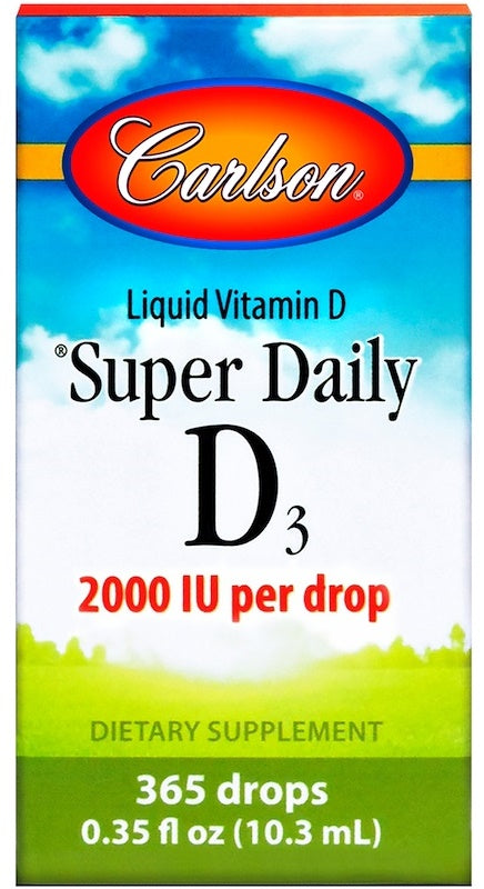 Carlson Labs Super Daily D3, 2000 IU – 10 ml.