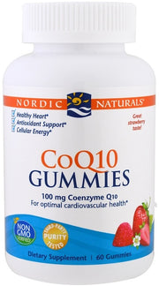 Nordic Naturals CoQ10 kummikommid, 100 mg maasikamaitselised – 60 kummikommi