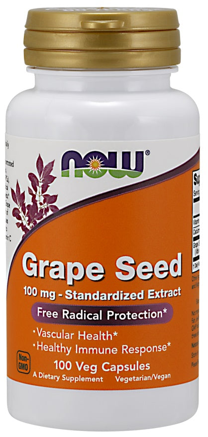 NOW Foods viinamarjaseemne standardiseeritud ekstrakt, 100 mg – 100 kapslit