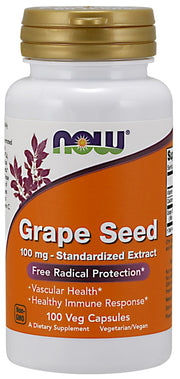 Produkto nuotrauka: NOW Foods Grape Seed Standardized Extract, 100mg - 100 kapsulių
