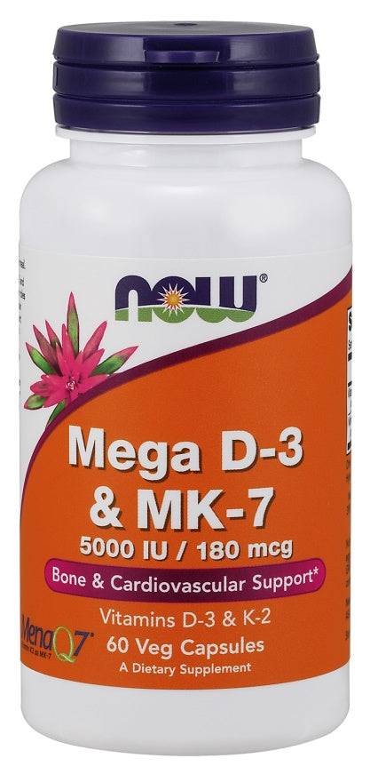 NOW Foods Mega D - 3 ja MK - 7 – 60 kapslit