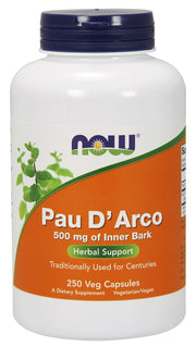 NOW Foods Pau D'Arco, 500 mg – 250 kapslit
