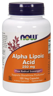 NOW Foods alfa-lipoehape, 250 mg – 120 kapslit