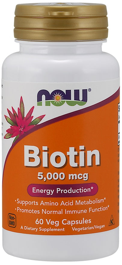NOW Foods Biotiin, 5000 mcg – 60 kapslit