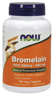 Produkto nuotrauka: NOW Foods Bromelain, 500mg - 120 kapsulių