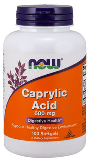 NOW Foods kaprüülhape, 600 mg – 100 kapslit