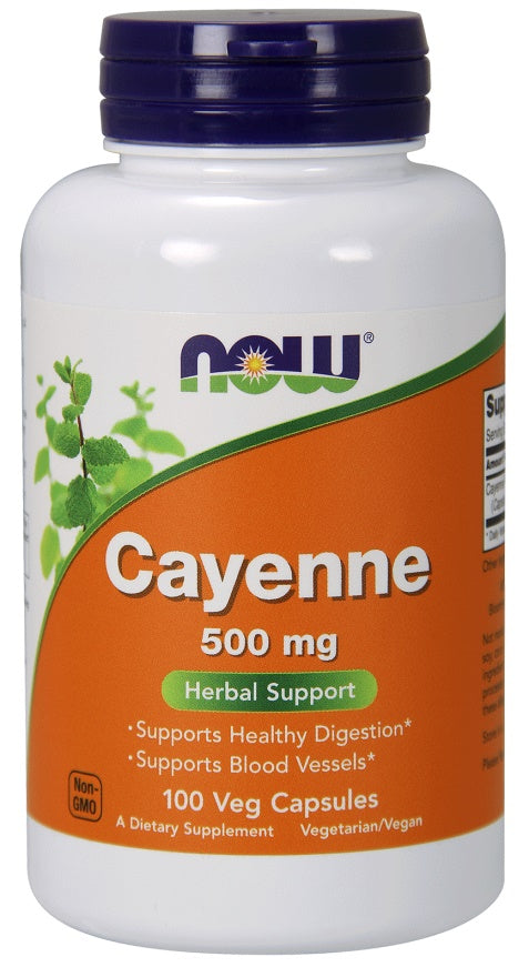 NOW Foods Cayenne, 500 mg – 100 kapslit