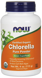 NOW Foods klorella, puhas pulber – 113 g