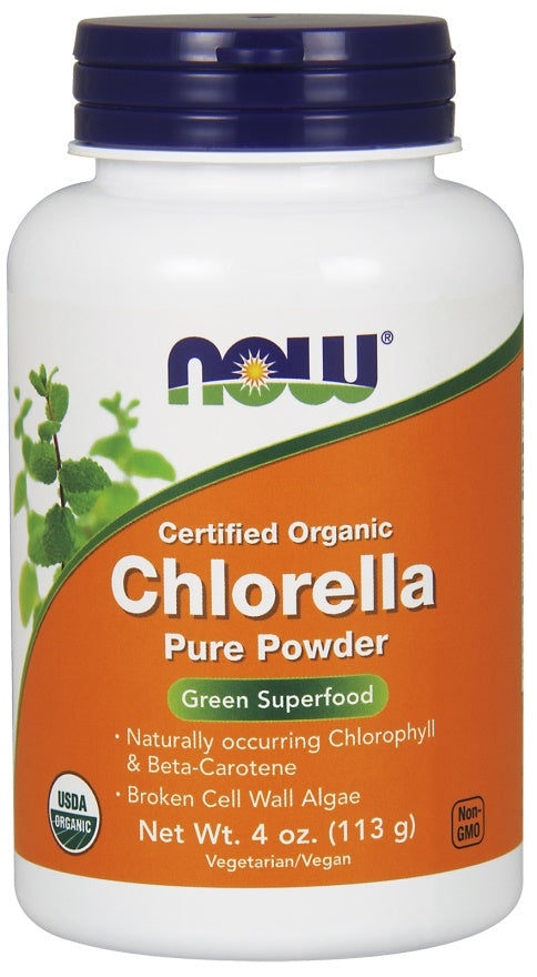 NOW Foods klorella, puhas pulber – 113 g