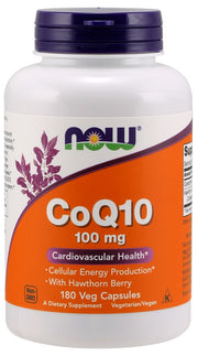 NOW Foods CoQ10 koos viirpuumarjadega, 100 mg – 180 kapslit