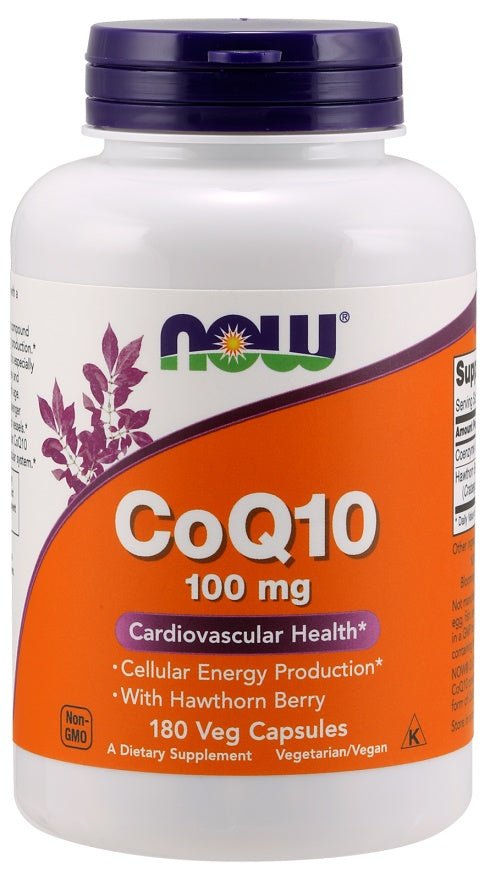 NOW Foods CoQ10 koos viirpuumarjadega, 100 mg – 180 kapslit