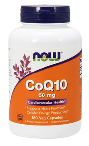 NOW Foods koensüüm Q10, 60 mg – 180 kapslit