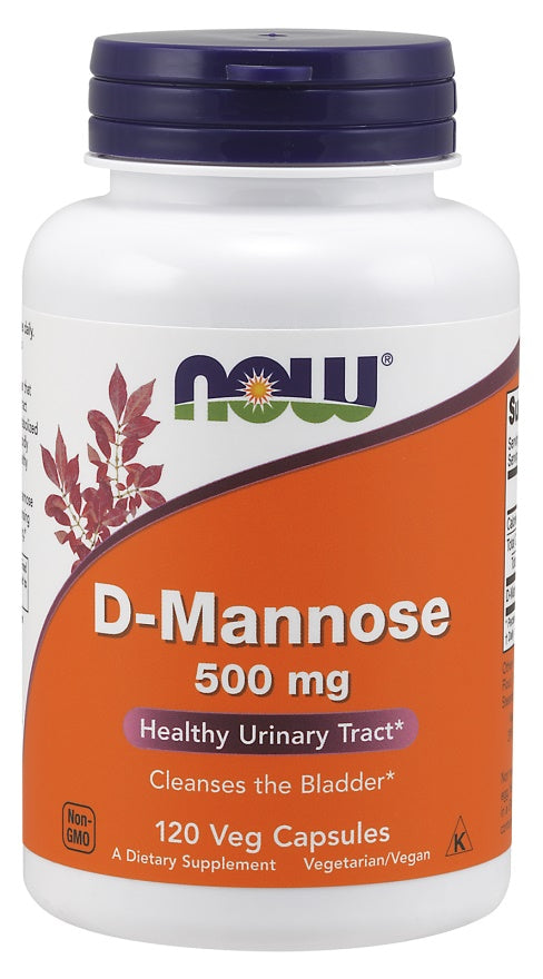 NOW Foods D-mannoos, 500 mg – 120 kapslit