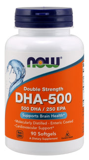 NOW Foods DHA - 500, 500 DHA / 250 EPA - 90 geeli