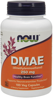 NOW Foods DMAE (dimetüülaminoetanool), 250 mg - 100 kapslit