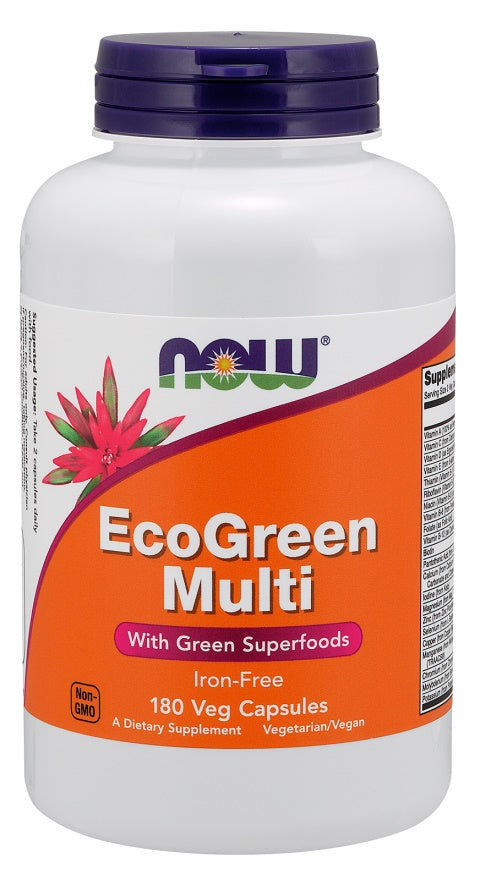 NOW Foods Green Multi, rauata – 180 kapslit