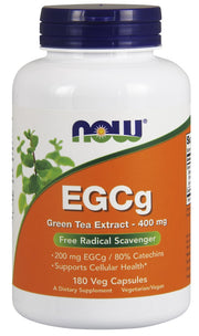 NOW Foods rohelise tee ekstrakt EGCg, 400 mg – 180 kapslit
