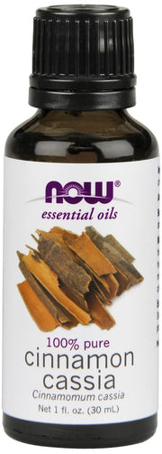 NOW Foods eeterlik õli, kaneeli ja kassiabaumiõli – 30 ml.