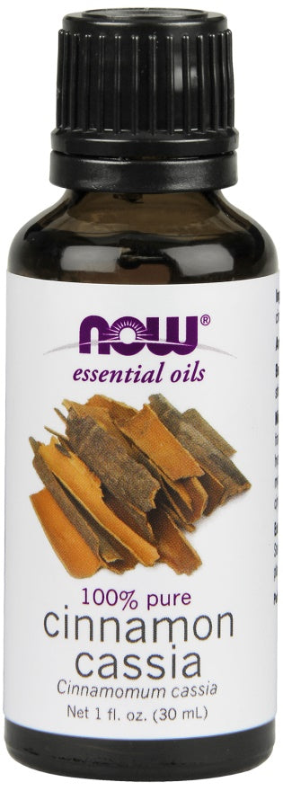 NOW Foods eeterlik õli, kaneeli ja kassiabaumiõli – 30 ml.