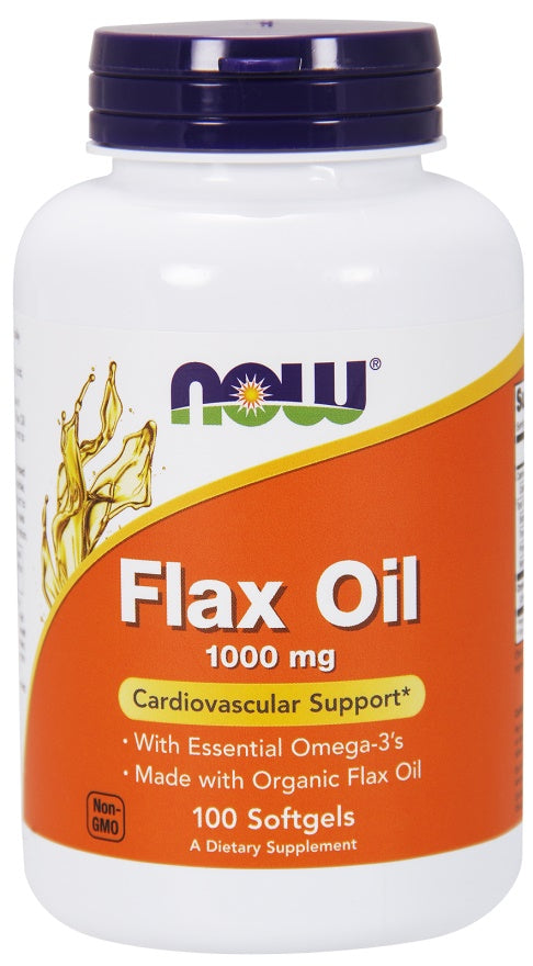 NOW Foods linaõli, 1000 mg – 100 kapslit