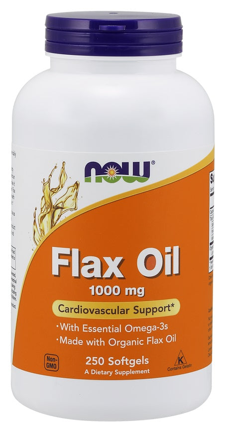 NOW Foods linaseemneõli, 1000 mg – 250 kapslit