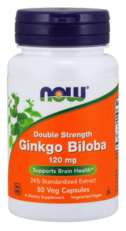 NOW Foods kahetoimeline hõlmikpuu (Ginkgo Biloba), 120 mg – 50 kapslit