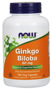 NOW Foods Hõlmikpuu (Ginkgo Biloba), 60 mg – 240 kapslit