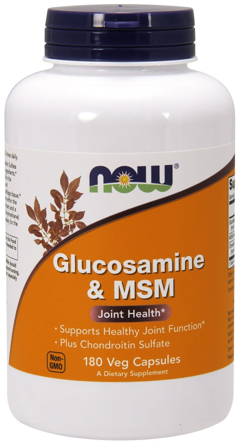 NOW Foods glükoosamiin ja MSM – 180 kapslit