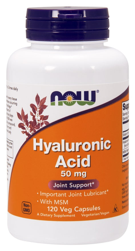 NOW Foods Hüaluroonhape MSM-iga, 50 mg - 120 kapslit